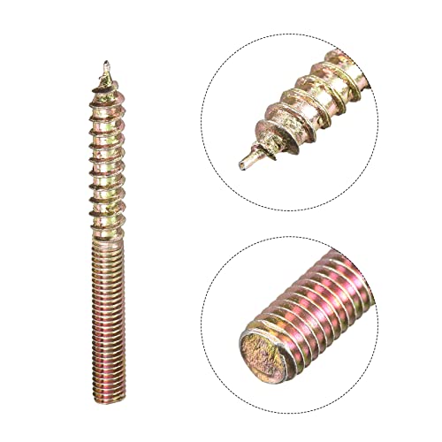 Image of uxcell M5x50mm Hanger Bolts, 48pcs Double Ended Thread Dowel Screws for Wood Furniture Connecting