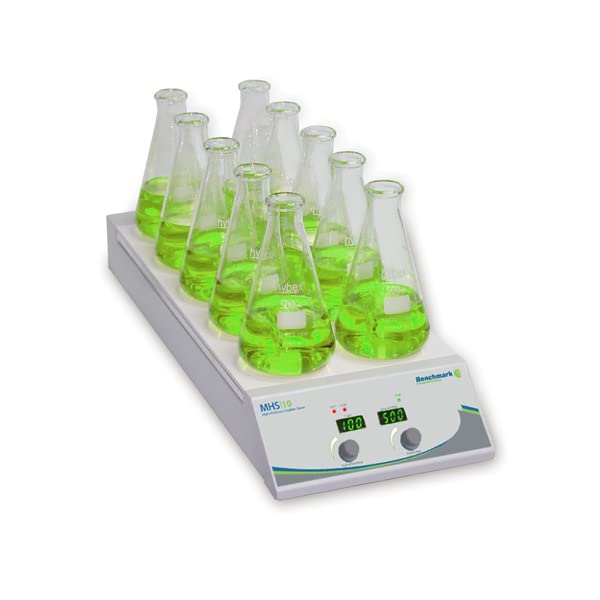 Benchmark MHS-10 (IPS7000-10) Industrial 10 Position Hotplate Stirrer