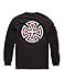 Independent Mens Bar Cross Regular Long Sleeve T-Shirt Black X-Large