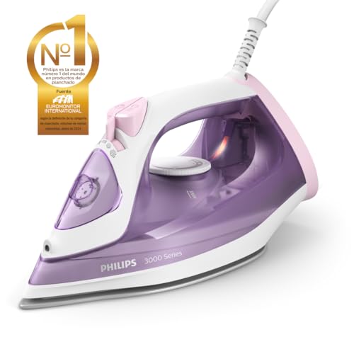 Philips Plancha de Vapor Serie 3000-2000W de Potencia, Golpe de Vapor de 140g, Vapor Continuo de 30 g/min, Suela Cerámica Antiadherente, Depósito de Agua de 300ml, Sistema Antigoteo (DST3010/30) 3 Philips Plancha De Vapor Serie 3000-2000w De Potencia, Golpe De Vapor De 140g, Vapor Continuo De 30 G/min, Suela Cerámica Antiadherente, Depósito De Agua De 300ml, Sistema Antigoteo (Dst3010/30)