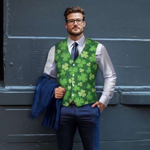 Men's Casual Business Vests Lightweight Waistcoat Slim Fit Suit Vest V-neck Button Down Holiday Vest4