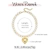 WOWORAMA Heart Chunky Necklace for Women Cream White Resin Beads Necklaces Y2k Puffy Heart Chunky Statement Necklace Boho Acrylic Chokers Jewelry #5
