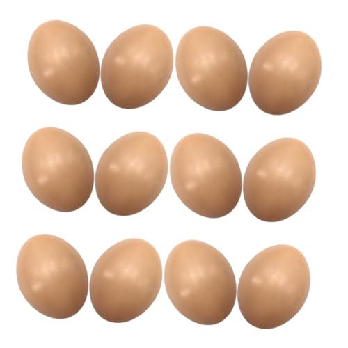 VINTORKY 12pcs Blank Easter Eggs Unpainted Eggs for Crafts Home Decor Ornaments Realistic Simulation Decorations for Table Garden and Window Display