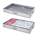 mDesign Fabric Under Bed Storage Organizer Clothing, Linens, Accessories - Pack of 2, 1 Compartment - Gray