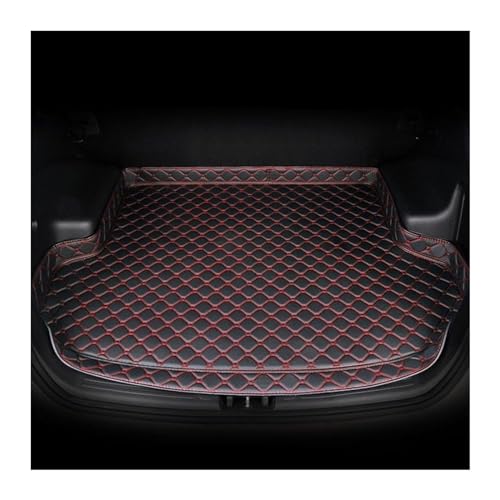 HAENJA Leather Car Rear Trunk Mats For MG4 EV EH32 2022 2023 2024 Nonslip WaterProof Protection Auto Boot Liner Protector Covers Car Boot Mats (Color : 4, Size : B lower levels)