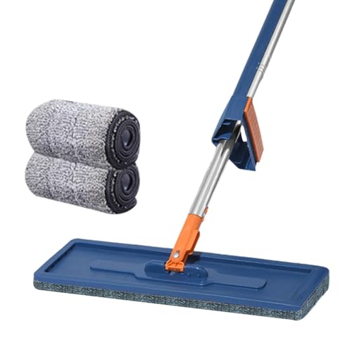 Fregonas exprimibles para Limpieza de Pisos, fregona Plana con escurridor,Juego de 3 fregonas exprimibles para áreas pequeñas | Trapeadores compactos para apretar con función de escurridor de fregona