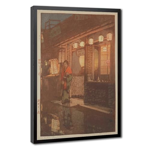 Impression sur toile Hiroshi Yoshida Décoration murale A Little Restaurant 20x30