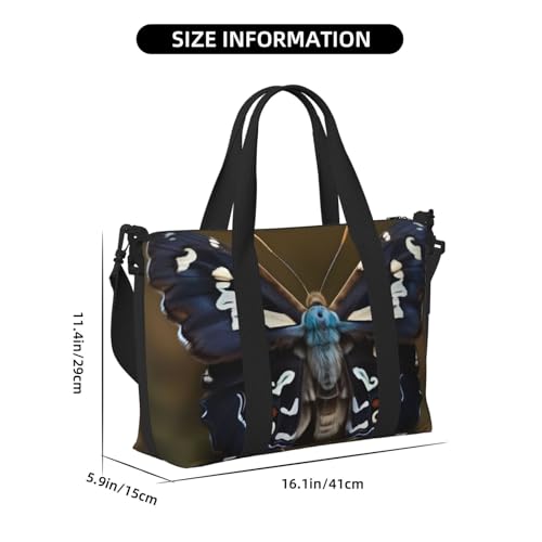 Beautiful Moth Wings Print Hand Travel Bag,Gym Bag,Weekend Travel Overnight Bag,Tote Bag Sports Bag For Women Men2