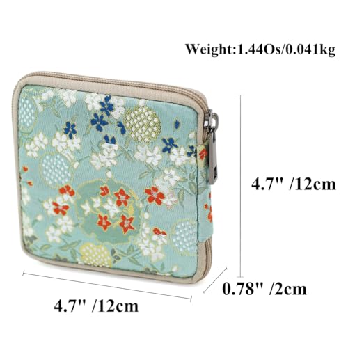 Floral Jacquard Bifold Wallet for Women - Breathable Mesh Zipper Credit Cards Holder & ID Case - Small Travel Card Organizer - Unique Original Design2