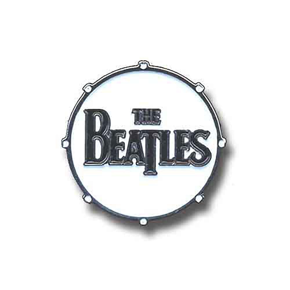 Merchandising Men's White The Beatles Pin Badge: Drum Drop T