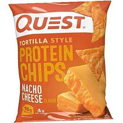 Tortilla Style Protein Chips, Low Carb, Nacho Cheese 1.1 Ounce (Pack of 12) 0 1 Box - Nacho Cheese