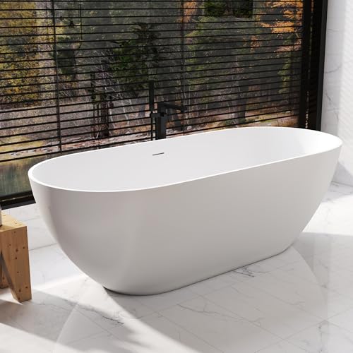 Zevemomo 63in Stone Resin Tub