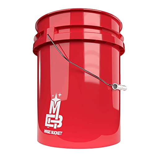 Secchio rosso 5 Gal (circa 19 litri) Magic Bucket Auto Lavaggio Secchio rosso