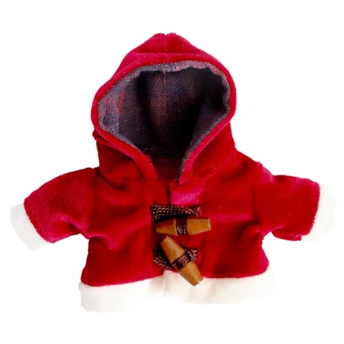 【プティルウ】 おしゃれこぐま 2024秋冬 真っ赤なダッフルコート （12cmぬいぐるみ用・4Sサイズ）