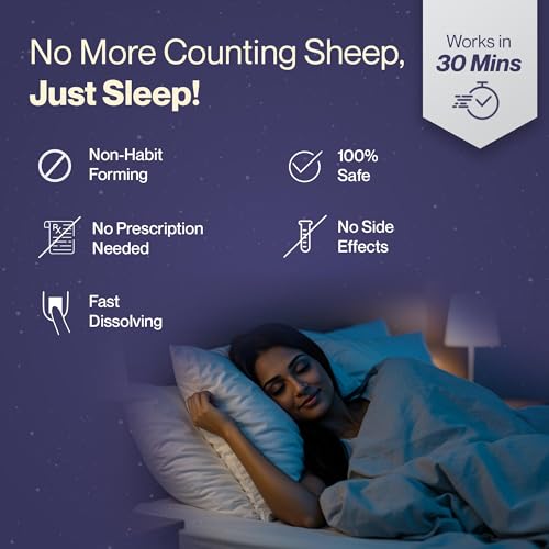 Image of Setu Sleep Restore Melatonin 5mg - 30 Orally Dissolving Strips (Pack of 1) | Plant Based 5 mg Melatonin | Promotes Relaxation & Sleep, Eases Jet Lag Strain, Non-Habit Forming | Tasty Mint Flavor