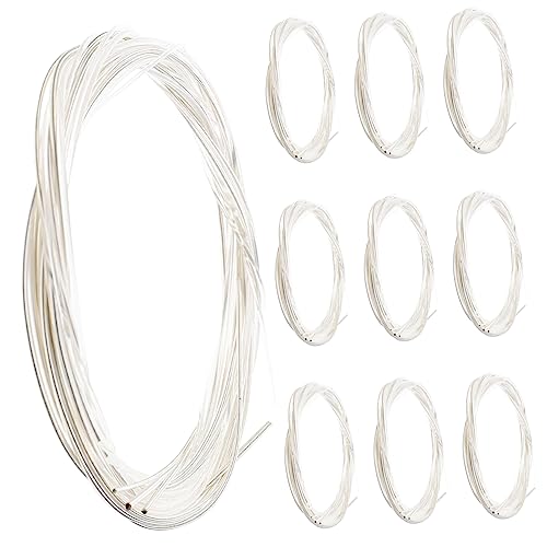 HANABASS 10 Packs Plated Classical Guitar Strings Durable Nylon Replacement Strings for Folk Guitar Comfortable Balance of Volume and Playability