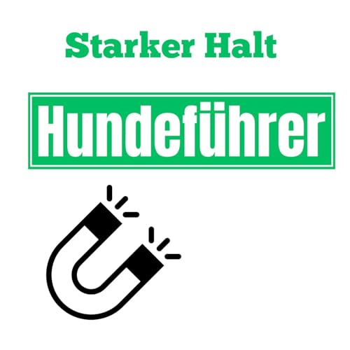 Hundeführer Auto Magnetschild – Olanmarp Magnetisches Hinweisschild für die Kennzeichnung von Hundeführer-Fahrzeugen | UV-beständig & wetterfest | ca. 20 x 5 cm - bis 190 km/h - Made in EU
