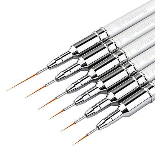 Nail Art Brushes, 6Pcs Thin Nail Art Brush For Different Lines,Acrylic Nail Art Brush Set For Salon At Home Diy Manicure (5/7/9/11/15/25Mm) #TOP3