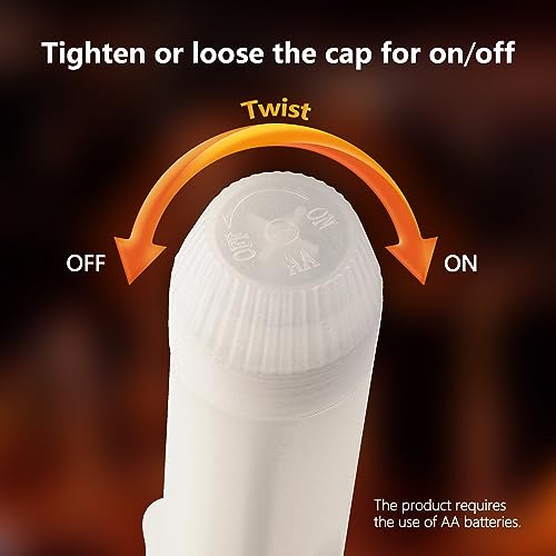 Image of 24Pack Floating LED Candles Sets, Taper Flameless Candles with Remote, Warm White Flickering Candles Hanging Decoration for Halloween Christmas Tree Party Home Decoration