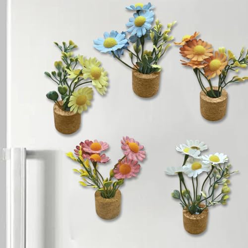 Lot de 5 mini aimants de cuisine marguerites idée cadeau déco maison - 3