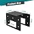 YVHFWOY Firewood Log Storage Rack Bracket 4 Pack,Fireplace Wood Storage Holder,Indoor Outdoor Adjustable Heavy Duty Powder Coated Steel Holder with Wood Screws