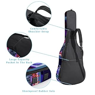 Art Flowers Étui de protection rembourré pour guitare acoustique classique, Multicolore 05, 42.9×16.9×4.7 in, Organiseur… - Les Beatles, Paul McCartney, John Lennon, RIngo Starr, George Harrison Art Flowers Étui de protection rembourré pour guitare acoustique classique, Multicolore 05, 42.9x16.9x4.7 in, Organiseur… – Image 3