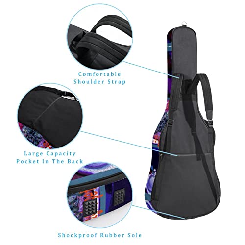 Art Flowers Étui de protection rembourré pour guitare acoustique classique, Multicolore 05, 42.9×16.9×4.7 in, Organiseur… - Les Beatles, Paul McCartney, John Lennon, RIngo Starr, George Harrison Art Flowers Étui de protection rembourré pour guitare acoustique classique, Multicolore 05, 42.9x16.9x4.7 in, Organiseur… – Image 4