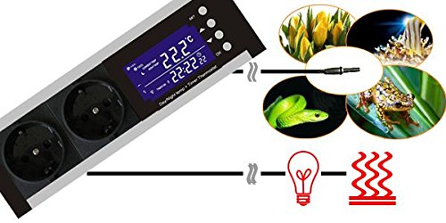 Digitaler Thermostat Thermoregler Temperaturregler Controller Zeitschaltuhr Alarm Heiz-/Kühlsteuerung Reptilien Terrarium TMT-100 Pro TX1