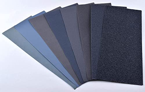 23x9CM 10NOS ELECTROCOATING SILICON ABRASIVE WET AND DRY PAPER 2500,3000 EACH GRIT 5 NOS