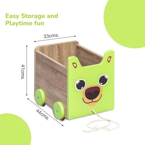 Image of Alex Daisy Toy Storage Box /Cart (Green)