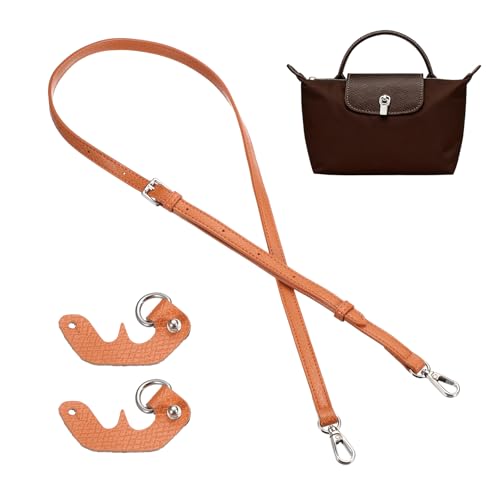 Correa cruzada de cuero naranja quemado para renovar tus bolsos de hombro hechos a mano