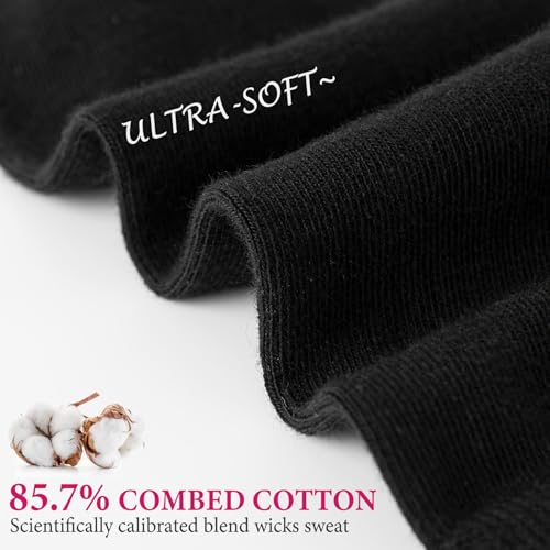 Josnown Womens Cotton Socks Thin Above Ankle Crew Socks for Women Girls Clothes 5 Pairs2