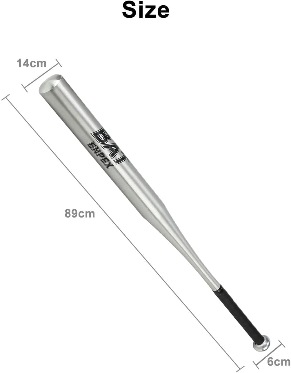 Trintion Batte de Baseball Aluminium 34 Pouces Bleu Noir Argent au Choix Batte Base Aluminium Batte de Baseball Poids Léger Softball Bat