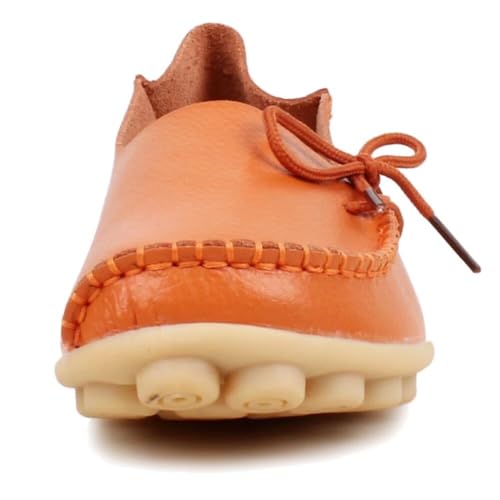 Image of Women's Leather Slipper Loafers Flat Shoes Slip-Ons