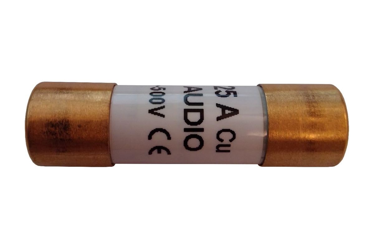AHP Zylindrische Audio-Sicherung 14x51 mm mit CE für Klangmodule | Stromstärke: 16 Ampere | Kappen: Gold