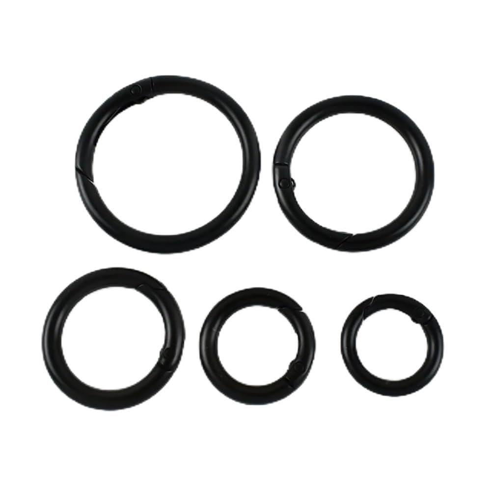 20 Piezas Hebillas de Anillo Redondo de Resorte de Metal for Bolso, Correa, cinturón, Cierres artesanales de PU DIY