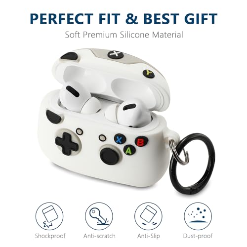 Image of [2Pack] Compatible Airpods Pro 3 Case(2025),Cute Gamepad Design Cases Soft Silicone Protective Cases for Apple AirPods Pro 3rd Generation Case,Airpod Pro 3 Cover with Keychain for Men /Boy