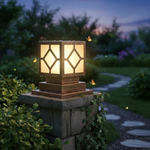 Image of Gate Lamps for Main Gate, Outdoor Lights, Pillar Light, Farmhouse Gate Lamps and Decorative Outdoor Gate Light (GL17 Antique, Pack of 1)