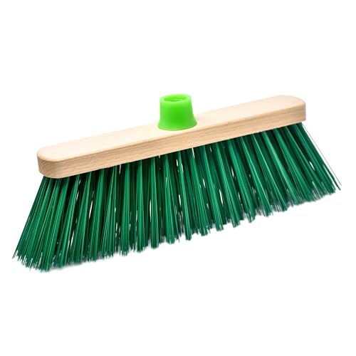 Apex Scopa da Esterni con Setole Extra-Resistenti – Assicella in Legno, Leggera e Pratica, Ideale per Balconi, Terrazzi e Vialetti