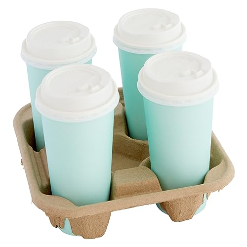 Okuna Outpost SHECO 60 Pack Disposable Coffee Tray, 4 Cup Carriers thumb #6