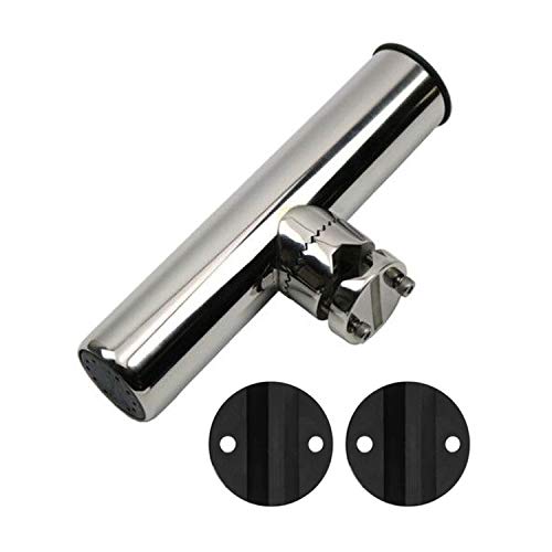 East Kay Stainless Steel Clamp On Fishing Rod Holder For Rails 7/8" To 1" Tube #TOP3
