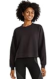 C&A Damen Crop Sweatshirt Unifarben schwarz L