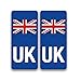 Autocollant en vinyle pour plaque d'immatriculation de moto avec drapeau du Royaume-Uni, alternatif Brexit, pour voyage à l'étranger en Europe (autocollants britanniques)