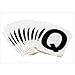 Brady 5050-Q, 50526 Vinyl 5050 Series Letter Label w/Legend: Q, 50 Packs of 10 pcs
