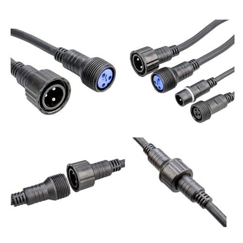 Waterproof Power Cable, 3 Pin 13AWG 2.5mm2 Waterproof Connector Power Extension Cable, 3m 9.8ft IP65 Par Light Outdoor Power Cord for Powercon Connector Output Hand in Hand Stage Lights by MAD OWL - Used condition - Image 7