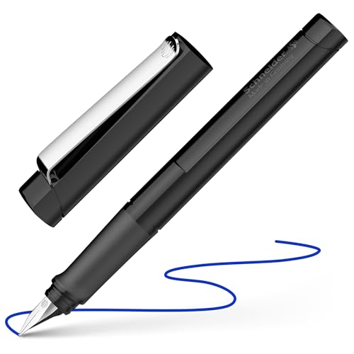 Schneider BASE black & white - Pluma estilográfica (grosor de escritura L), color negro