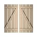Ekena Millwork SHUBSZ Faux Wood Shutters (Per Pair) Rustic Spaced n-Batten w/Z-Board, 17 1/2"W x 50"H, Rough Cedar