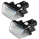2 Pièces LED Éclairages de Plaque Immatriculation pour Berlingo C3 C4 C5 DS4 Saxo XSara Feux Plaque Immatriculation pour Partner 206 207 306 307 308 406 407 5008 Remplacement OEM 6340A3 6340.A3