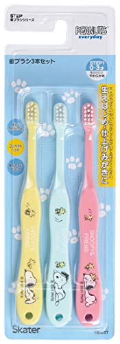 スケーター 歯ブラシ 乳児用 0-3才 やわらかめ 3本入 歯ブラシ スヌーピー 15cm TB4ST-A
