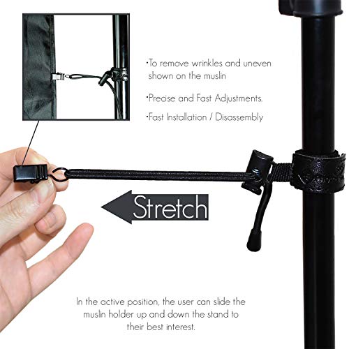 Limostudio [8 Pack] Photography Video Studio, Backdrop Elastic String Holder Clip, Length Adjustable, Background Paper Canvas Fabric, Multi-Functional, Helps Background Tight, Agg1393 #TOP2
